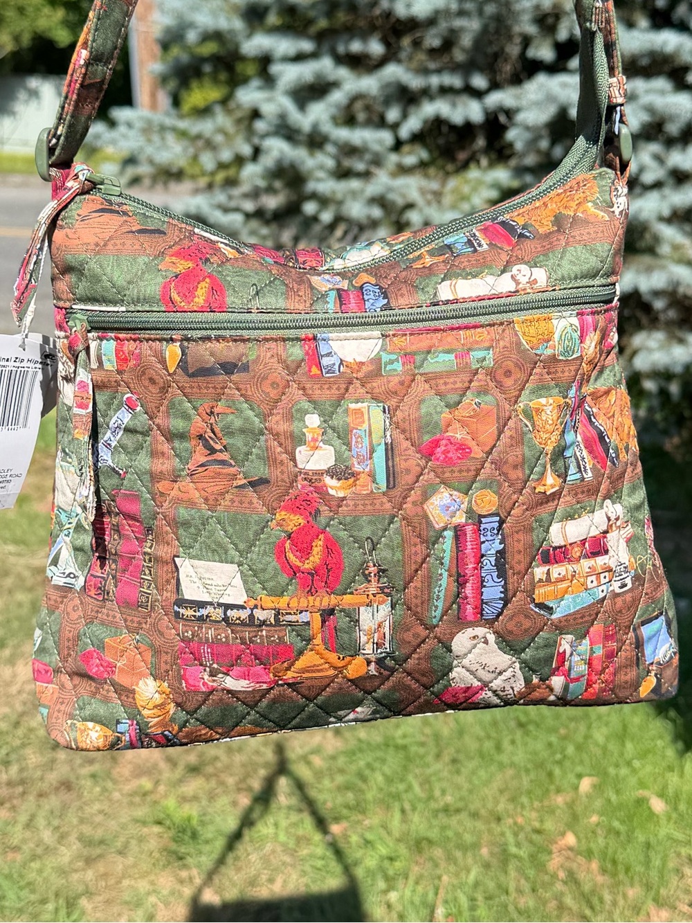 Vera Bradley Harry Potter Hogwarts Library Original Zip Hipster NWT Crossbody